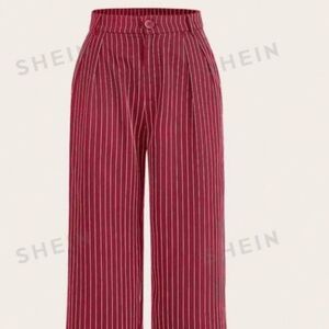 Pleated button pants